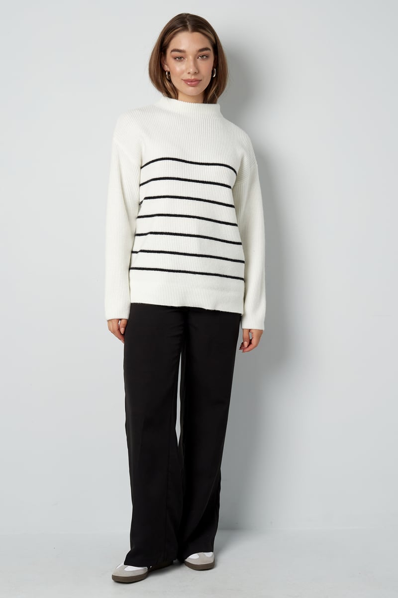 Basic Bliss trui - oranje roze