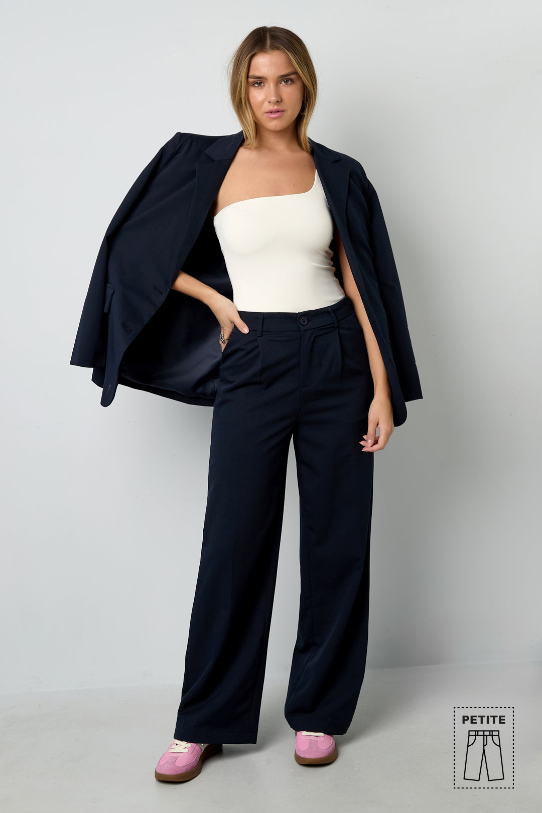 Geweven Polyestervezel Vrouwen Rechte Broek Casual Herfst/Winter